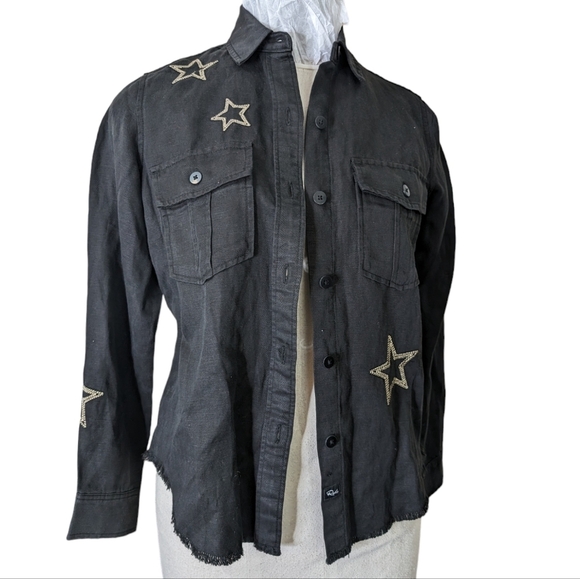 Rails Loren Button-Down Black Shirt Jacket...Size XXSmall - Picture 4 of 12